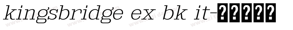 kingsbridge ex bk it字体转换